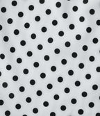 V Neck Short Sleeve Tie Side Polka Dot Midi Casual Dress with Pockets — Inverse Dotty — view 7