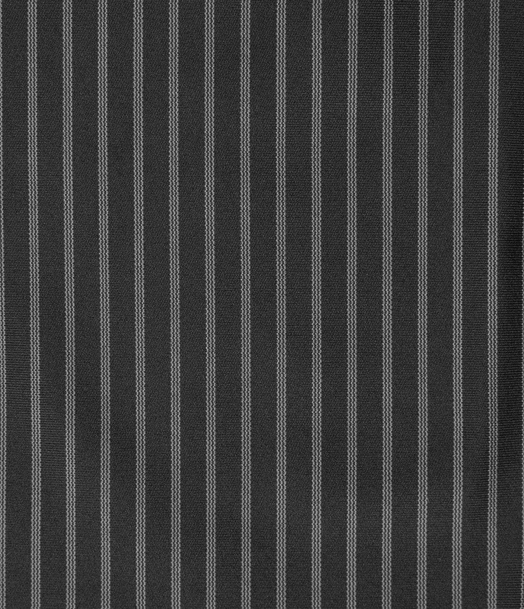 High Waisted Drawstring Stripe Yoga Leggings with Pockets — Steel Stripe — view 8