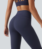 High Waisted Waffle Casual Leggings — Peacoat — view 5