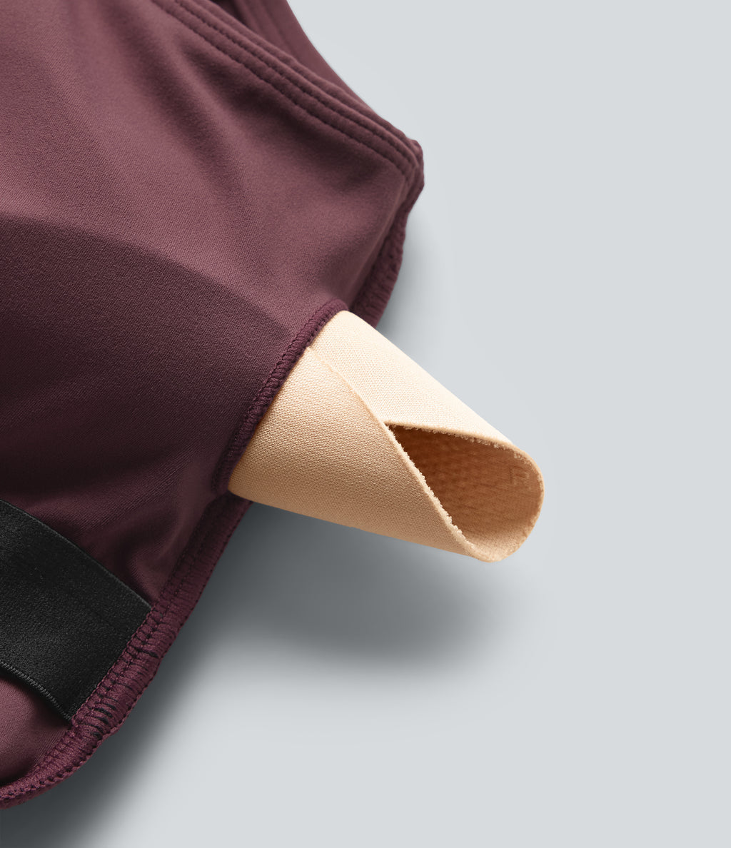 Built-in Bra Yoga Tank Top DD-F Cups — Evening Red — view 7