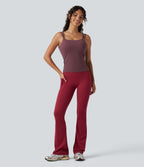 Built-in Bra Yoga Tank Top DD-F Cups — Evening Red — view 6