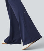 Mid Rise Tie Front Flare Dance Leggings-UPF50+ — Peacoat — view 6