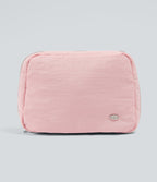 Ultra Llight Metal Logo Makeup Bag with Mirror — Silver Pink — view 1