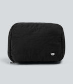 Ultra Llight Metal Logo Makeup Bag with Mirror — Black — view 6