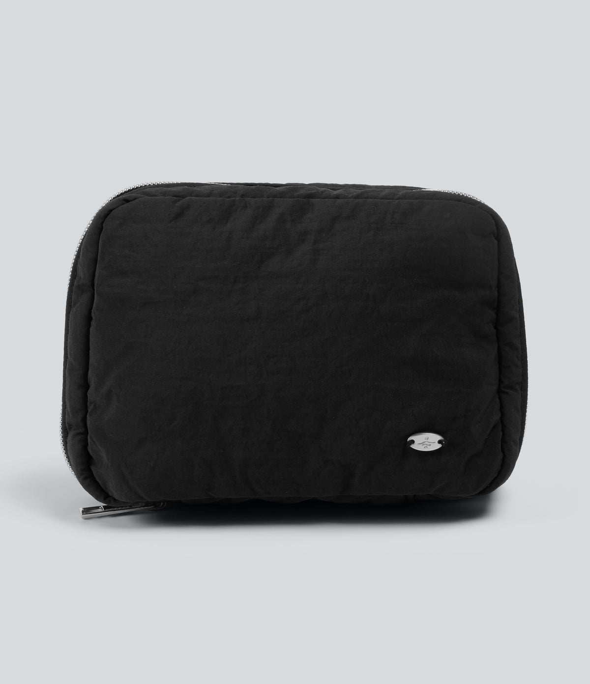 Ultra Llight Metal Logo Makeup Bag with Mirror — Black — view 6