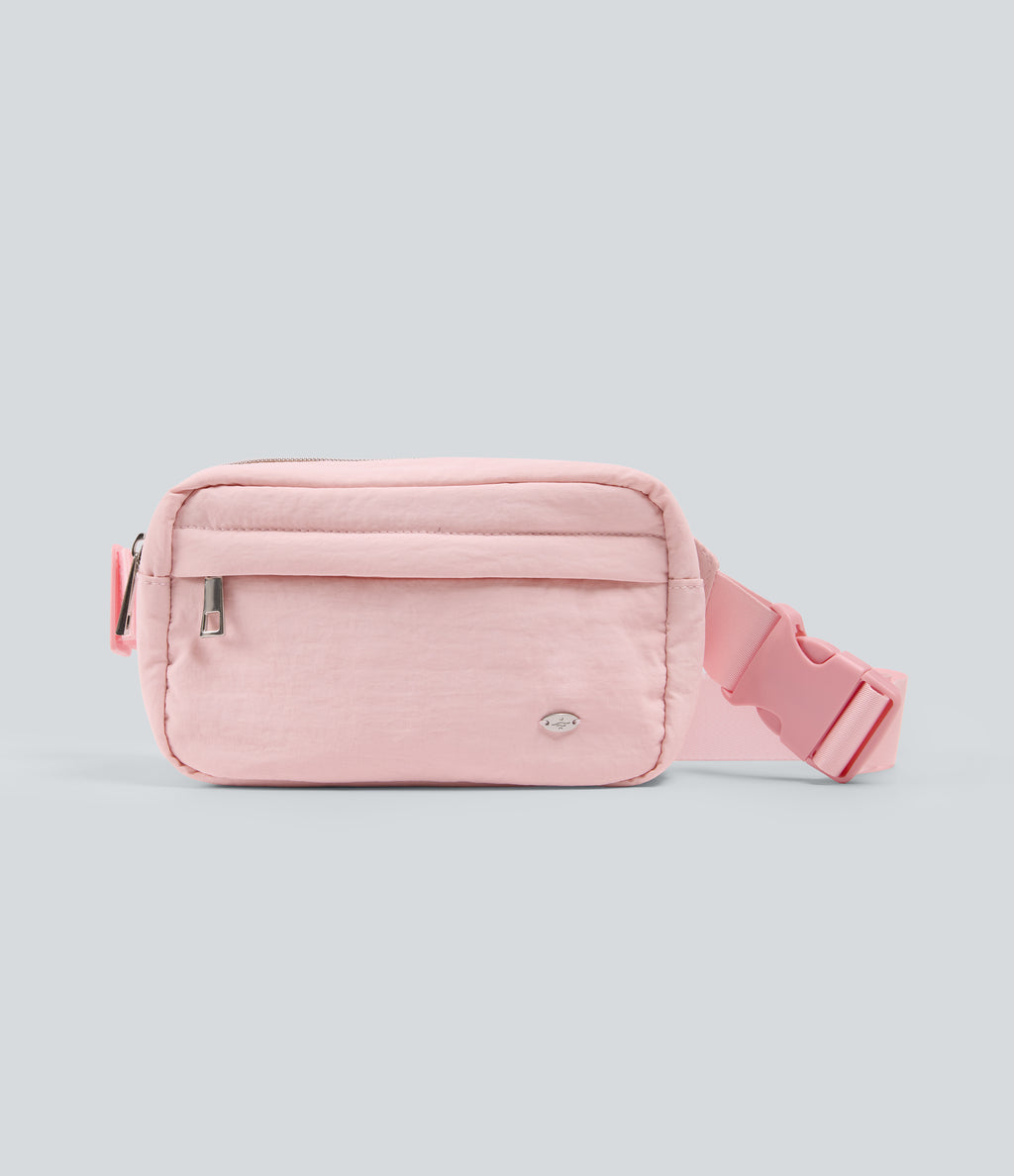 Yoga Belt Bag with Mirror Card Holder — Silver Pink — view 1