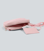 Yoga Belt Bag with Mirror Card Holder — Silver Pink — view 2