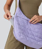 Work Crossbody Bag with Mirror Card Holder — Lavender — view 6
