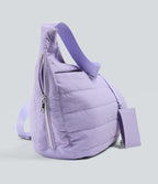 Work Crossbody Bag with Mirror Card Holder — Lavender — view 4