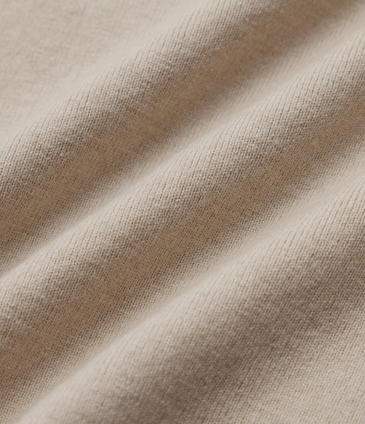 V Neck Long Sleeve Curved Hem Work Wool-Blend Jumper — French Oak — view 8