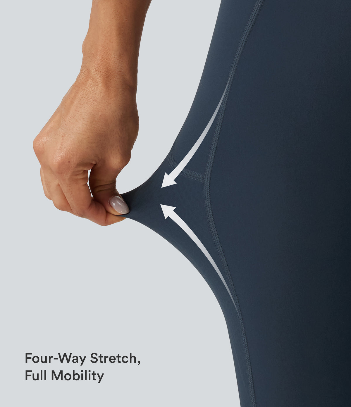 High Waisted Scrunch Butt Lifting Tummy Control Shaping Training Leggings with Pockets — Carbon — view 7