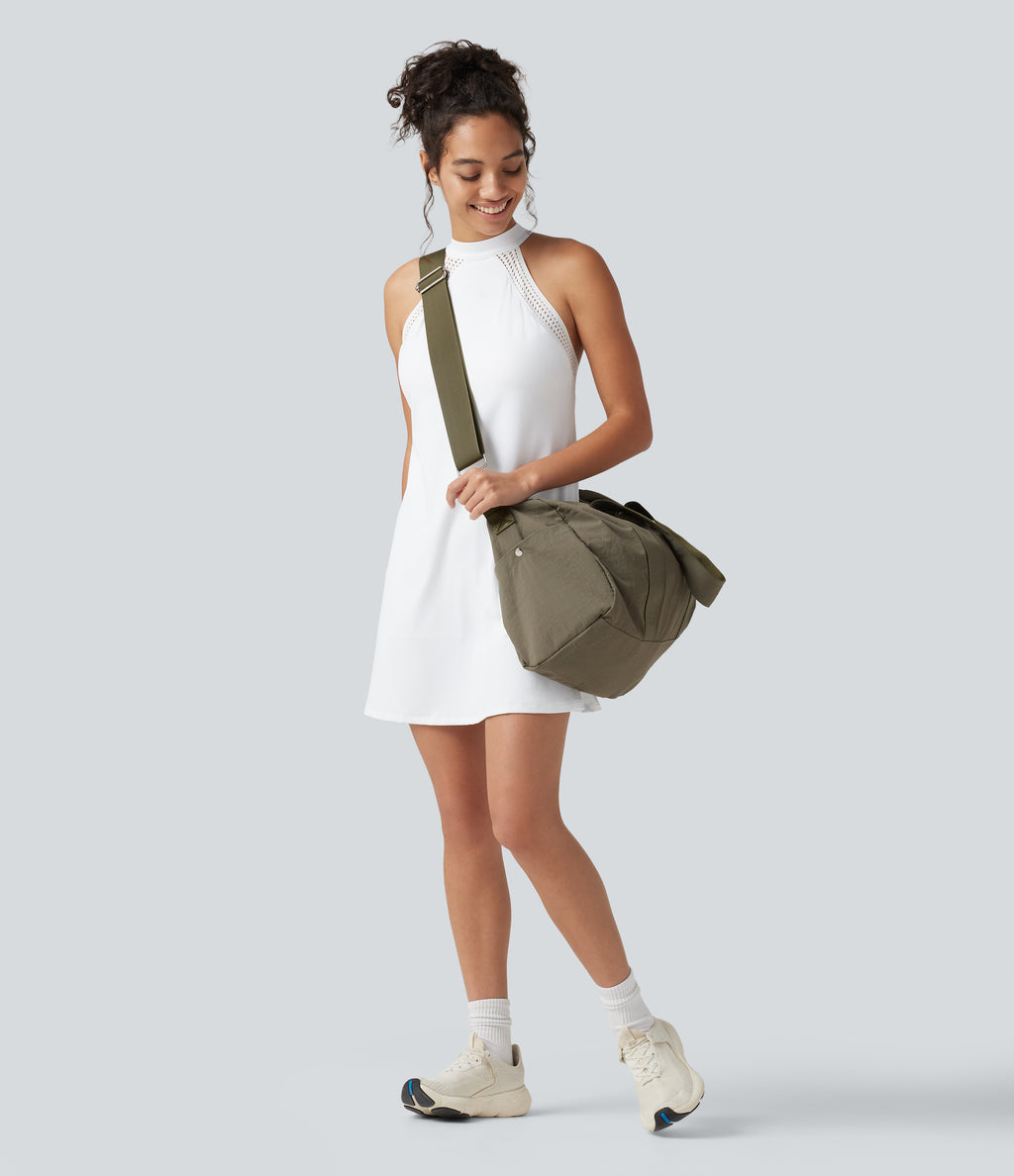 Yoga Duffle Bag with Mirror Card Holder — Stone Gray — view 3