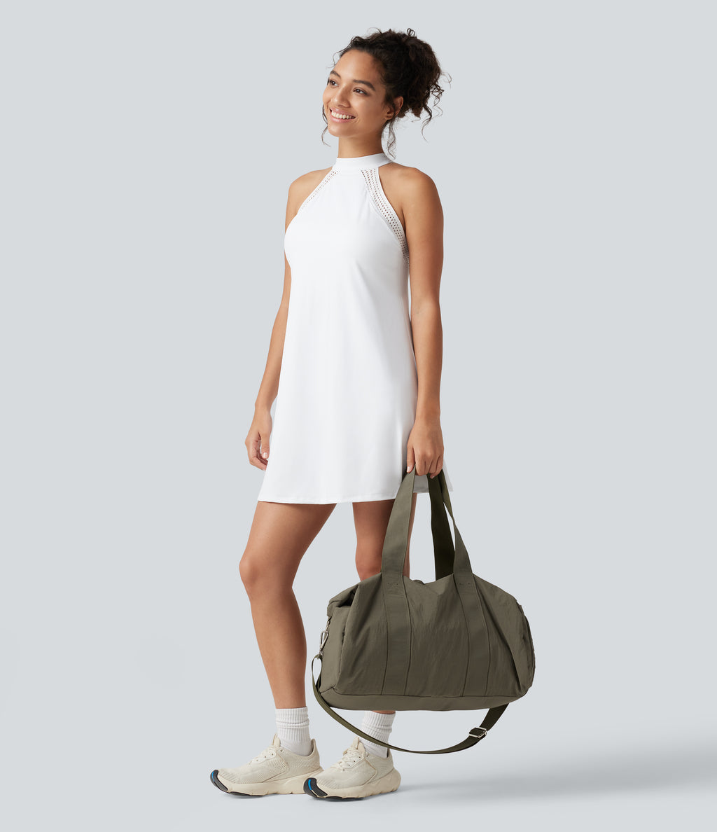 Yoga Duffle Bag with Mirror Card Holder — Stone Gray — view 4