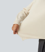 Mock Neck Long Sleeve Work Jumper — Turtledove — view 7