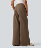 Mid Rise Drawstring Baggy Quick Dry Fleece Casual Sweatpants with Pockets-UPF40+ — Claystone — view 2
