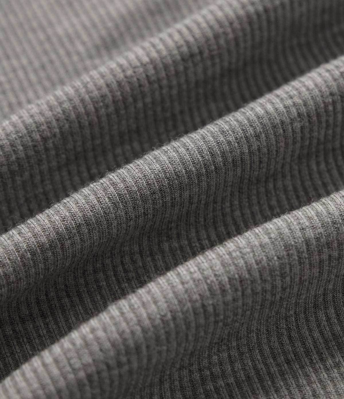High Stretch Ribbed Knit Cut Out Long Sleeve Casual Top — Fog Gray — view 8