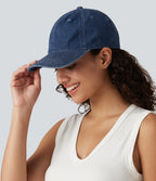 Stretch Denim Washed Baseball Cap — Gulf Stream Blue Denim — additional view