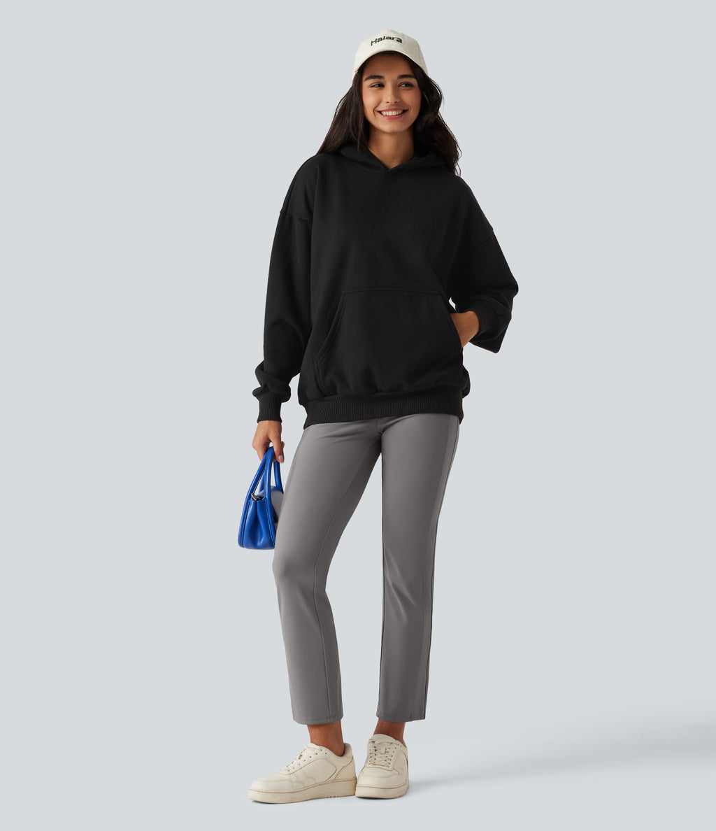 Mid Rise Casual Trousers with Pockets — Silent Storm — view 7