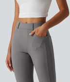 Mid Rise Casual Trousers with Pockets — Silent Storm — view 5