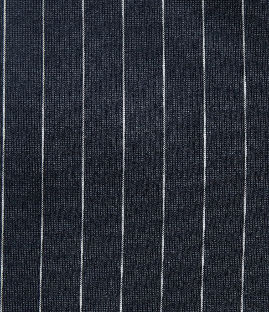 High Waisted InstantCool Stripe Work Shorts 4" with Pockets — Navy Pinstripe — view 8