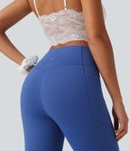 High Waisted Tummy Control Fleece Dance Balloon Joggers with Pockets — Beaucoup Blue — view 4