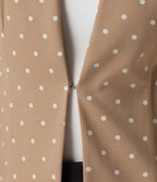 Round Neck Curved Hem Polka Dot Long Sleeve Work Blazer — Canyon Roast Speckle — view 7