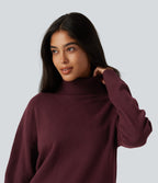 High Neck Long Sleeve Casual Jumper — Mulled Night — view 5