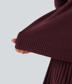High Neck Long Sleeve Casual Jumper — Mulled Night — view 6