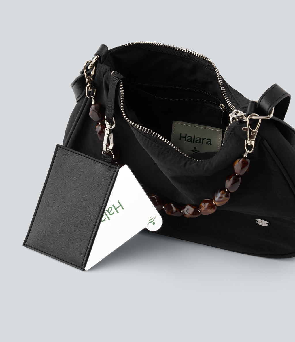 Nylon Shoulder Bag — Black — additional view
