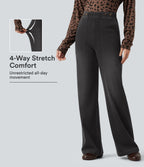 High Waisted Wide Leg Jeans with Pockets — Poppy Seed Denim — view 1