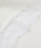 V‑Neck Lace Twisted Long Sleeve Casual Top — White — view 8