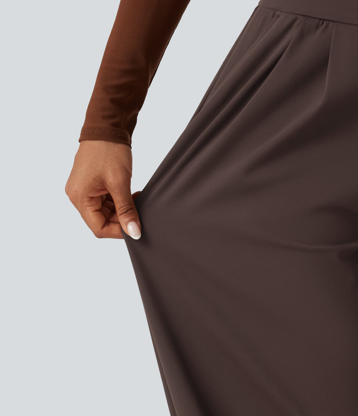 High Waisted Tummy Control Yoga Jogger with Pockets — Java — view 6
