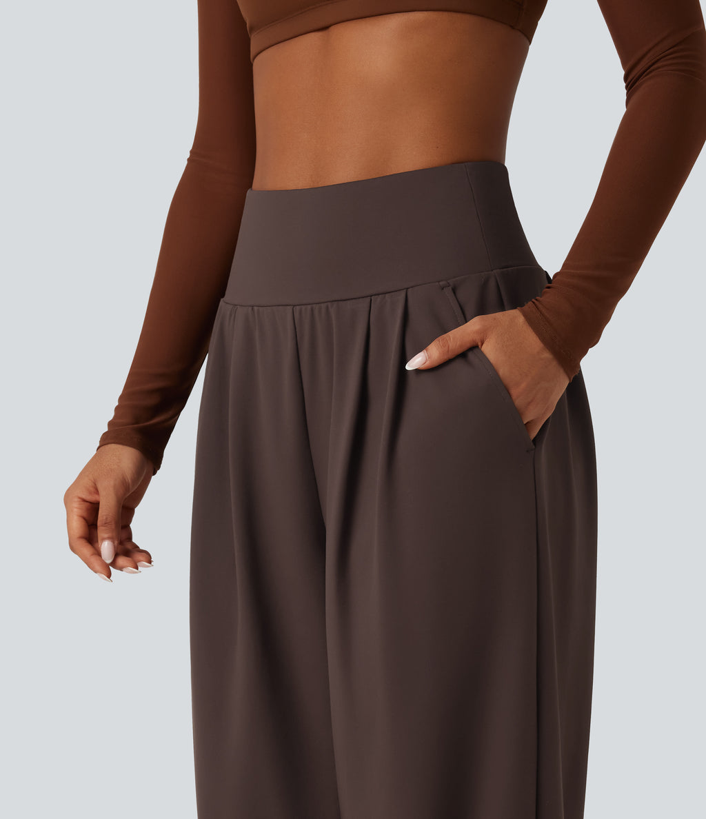 High Waisted Tummy Control Yoga Jogger with Pockets — Java — view 4