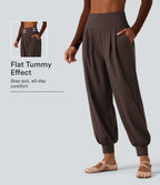 High Waisted Tummy Control Yoga Jogger with Pockets — Java — view 1