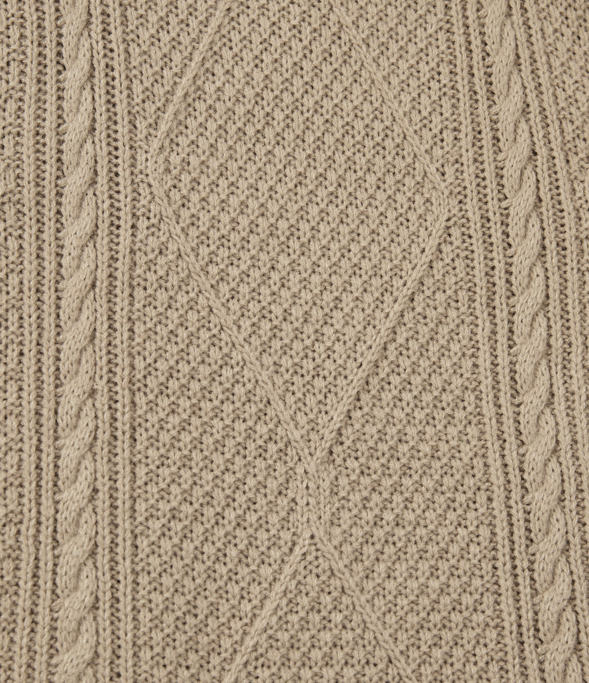 Round Neck Long Sleeve Cable Knit Mini Casual Jumper Dress — Wheat Beige — view 7