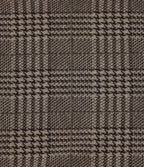 High Waisted Tapered Houndstooth Plaid Work Trousers with Pockets — Brown Houndstooth Plaid — view 8