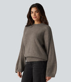 Stand Collar Long Sleeve Work Jumper — Iron — view 3