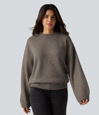 Stand Collar Long Sleeve Work Jumper — Iron — view 4
