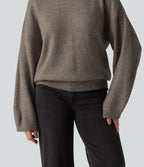 Stand Collar Long Sleeve Work Jumper — Iron — view 6