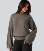 Stand Collar Long Sleeve Work Jumper — Iron — view 1