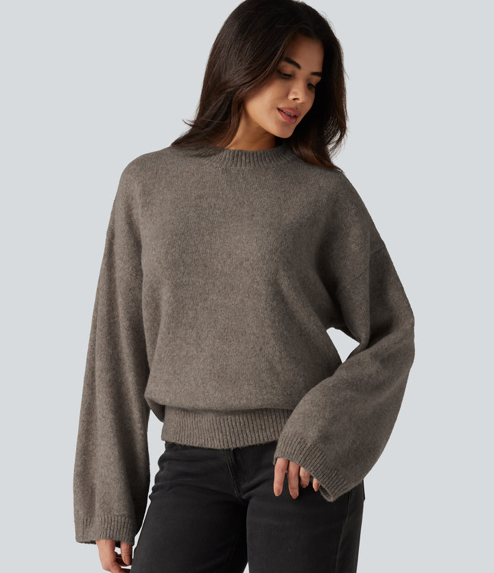 Stand Collar Long Sleeve Work Jumper — Iron — view 1