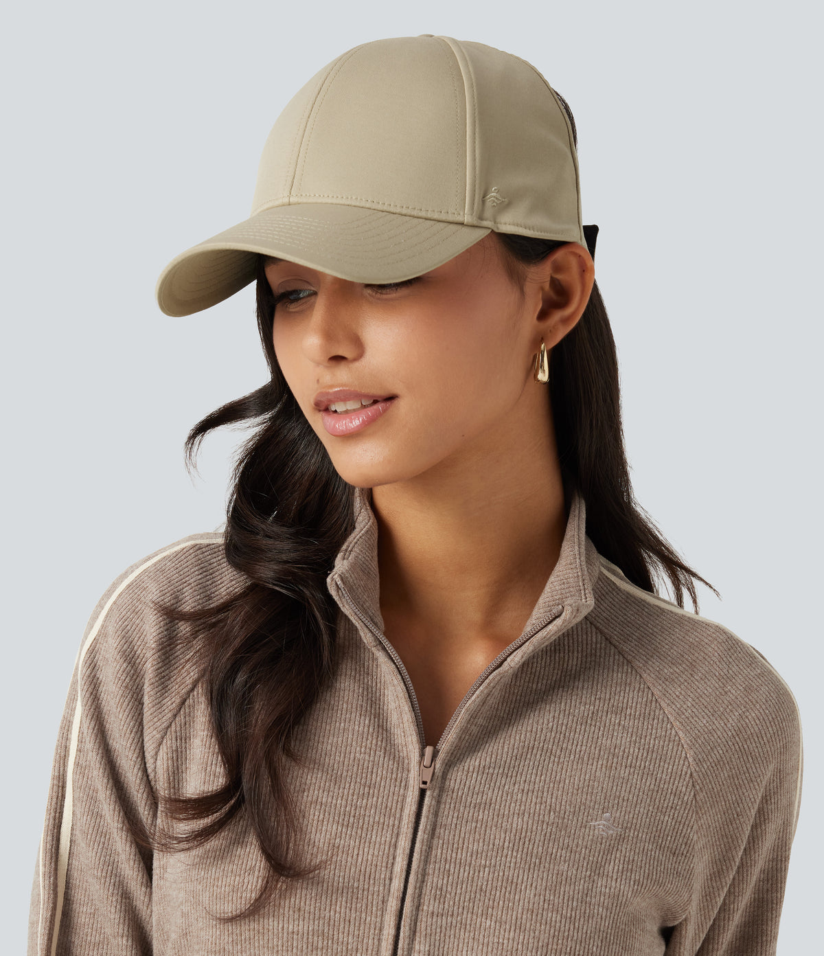 Plain Casual Baseball Cap — Khaki — view 6