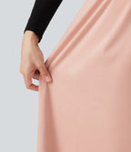 Suede Casual Dungarees with Pockets — Peachskin — view 7