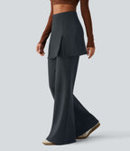 Extra Heat High Waisted Flare Yoga Leggings — Carbon — view 3