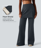 Extra Heat High Waisted Flare Yoga Leggings — Carbon — view 1