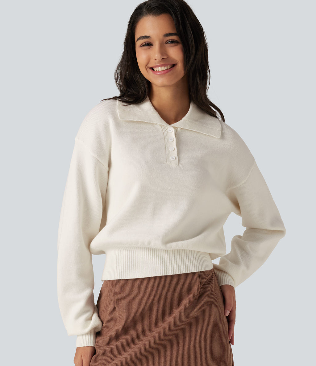 Collared Half Zip Long Sleeve Work Jumper — Jet Stream — view 4