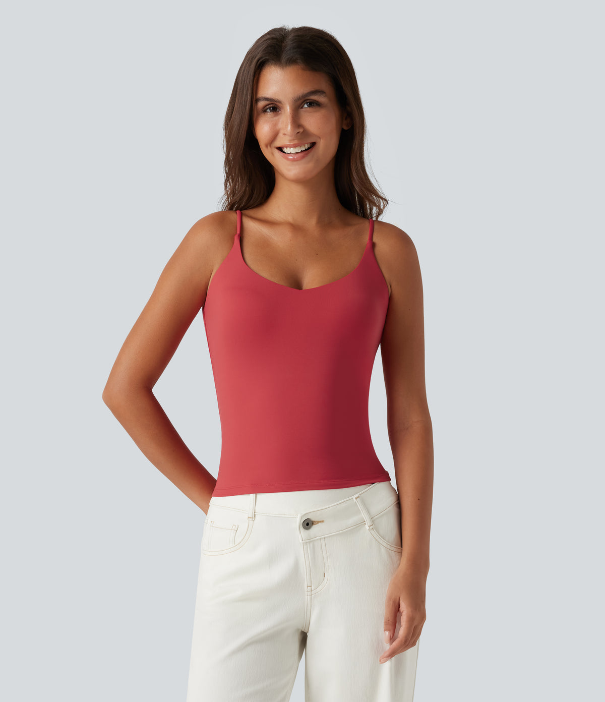 Airy Cut Cut InstantCool Casual Tank Top — Salsa — view 3