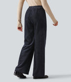 High Waisted Baggy Work Trousers with Pockets — Seaborne — view 2