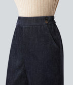 High Waisted Baggy Work Trousers with Pockets — Seaborne — view 5