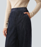 High Waisted Baggy Work Trousers with Pockets — Seaborne — view 4